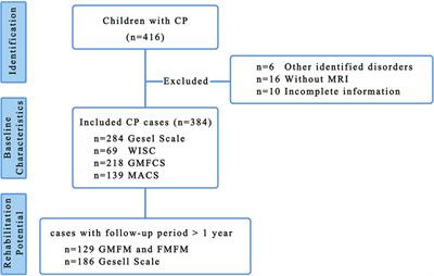 Clinical characteristics and rehabilitation potential in children with cerebral palsy based on MRI classification system